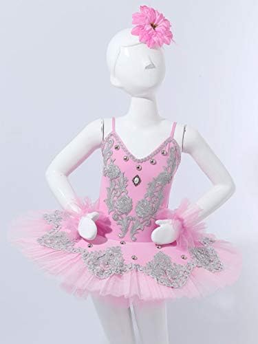ילדות Kvysinly בנות ברבור שמלת בלט אגם מקצועי מבחינה מקצועית חצאית טוטו חצאית הופעה בלרינה בגדי ריקוד