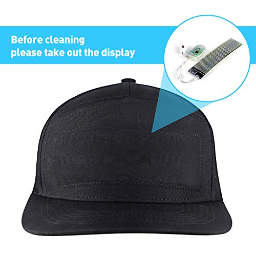 ALAVISXF XX LED CAP, תצוגת LED ניתנת לניתוק מסך כובע חכם כובע בייסבול LED מגניב מתכוונן למועדון המסיבות