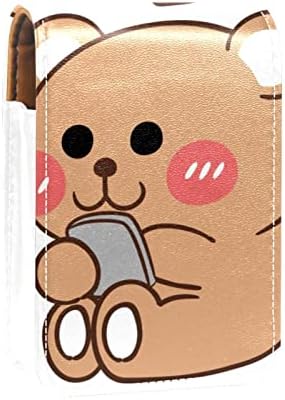 חמוד נייד איפור תיק קוסמטי פאוץ, שפתון מחזיק איפור ארגונית, קריקטורה בעלי החיים דוב אהבה