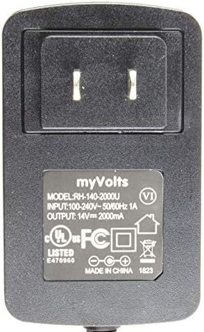 MyVolts 14V מתאם אספקת חשמל תואם/החלפה למקלט סורק של Yaesu VR -5000 - התקע האמריקני