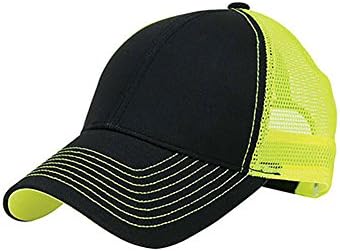 כיסוי ראש עליון כובע משאית אריג כותנה כבד עם רשת ניאון