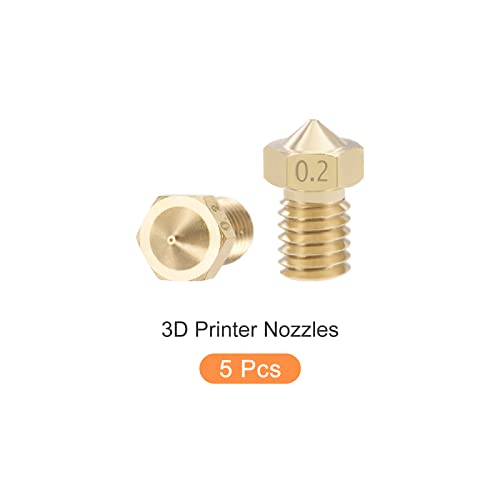 Metallixity 3D מדפסת זרבובית 5 יחידות, מכבש חרירי פליז - עבור מדפסת V6 V6 3D