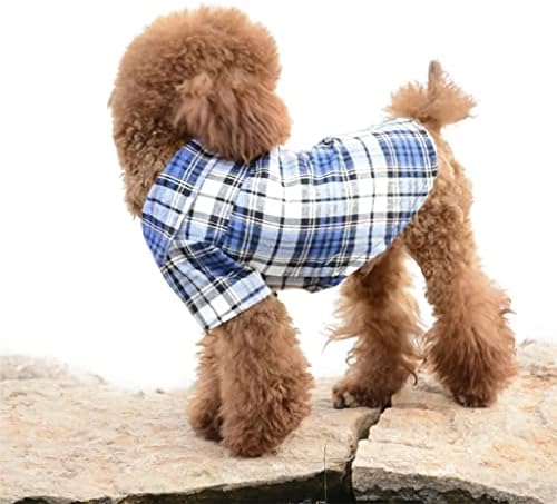 IULJH שרוול קצר בגדי כותנה רכה בגדי מחמד בגדי כלב גור חולצות כלב משובץ