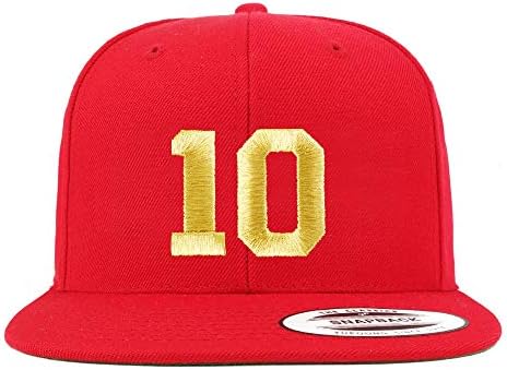 טרנדי הלבשה חנות מספר 10 זהב חוט שטוח ביל סנאפבק בייסבול כובע