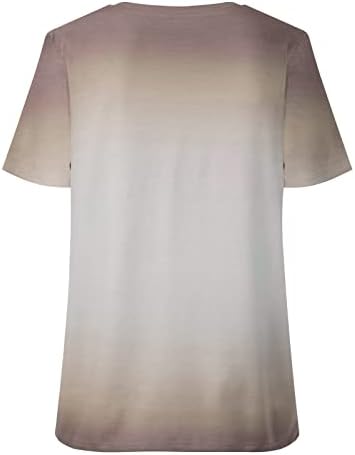 נערות נוער צמרות מפוסות חולצות הדפסת שיפוע חולצות לנשים שרוול קצר צוואר סתיו סתיו סתיו טופיות 2023 בגדים