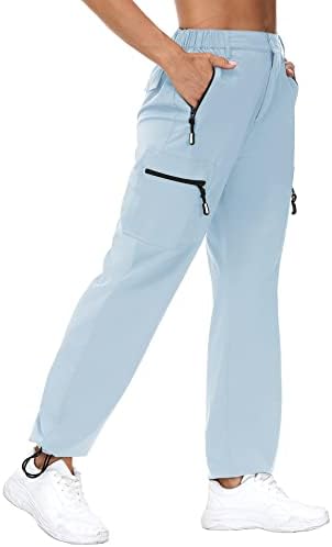 מכנסי מטען לנשים VVK מכנסי מטען קלים משקל קלים מכנסיים אתלטים חיצוניים קמפינג קמפינג מטפס על כיסי רוכסן