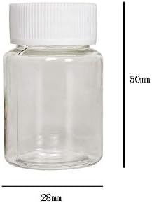 10 חתיכות 15 מיליליטר ריק ברור פלסטיק בקבוקי גלולת מוצק אבקת מיכל פלסטיק עגול מוצק אבקת מיכל מגיב אחסון
