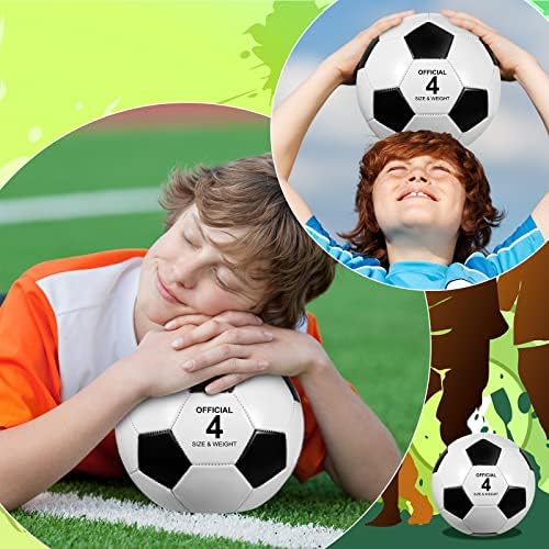 24 חבילות כדורגל כדורי עם משאבת מחוץ ספורט צעצועי מכונת תפור כדורגל כדור עבור נוער חיצוני כדורגל משחק