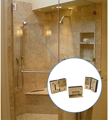 JU+ 2 PCS דלת זכוכית צירים אביזרי חדר מקלחת אביזרים של 90 מעלות דלת זכוכית, עבור קליפ אמבטיה פלדה ללא