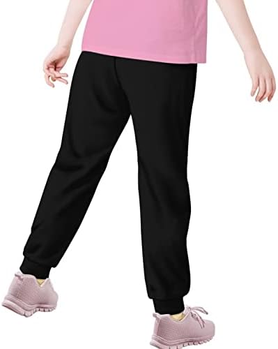 מכנסי טרניעה של AOPESTC 4-15T למכנסי טרנינג לילדה לילדה מכנסי היפ הופ עם כיסים ארוכים בגדי ספורט