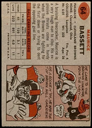 1957 Topps 64 Maurice Bassett Cleveland Browns-Fb Ex Browns-Fb Langston