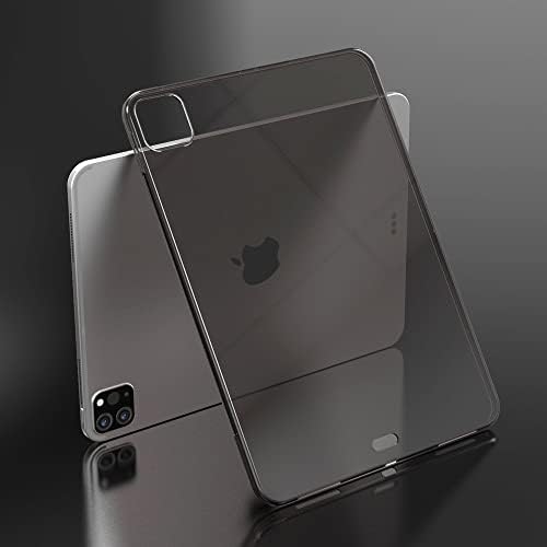 אסגנס שחור ברור עבור iPad Pro 12.9 '' 2021 מקרה, מקרה סיליקון גמיש TPU רך סיליקון כיסוי מגן לשנת 2021