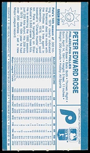 1980 Kelloggs 35 פיט רוז פילדלפיה פיליז NM/MT Phillies