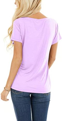 פלקמנרט נשים טוניקת צוואר עגול חולצה טמפרמנט קצר שרוול חולצות 2023 קיץ רזה בכושר פסחא מודפס חולצות