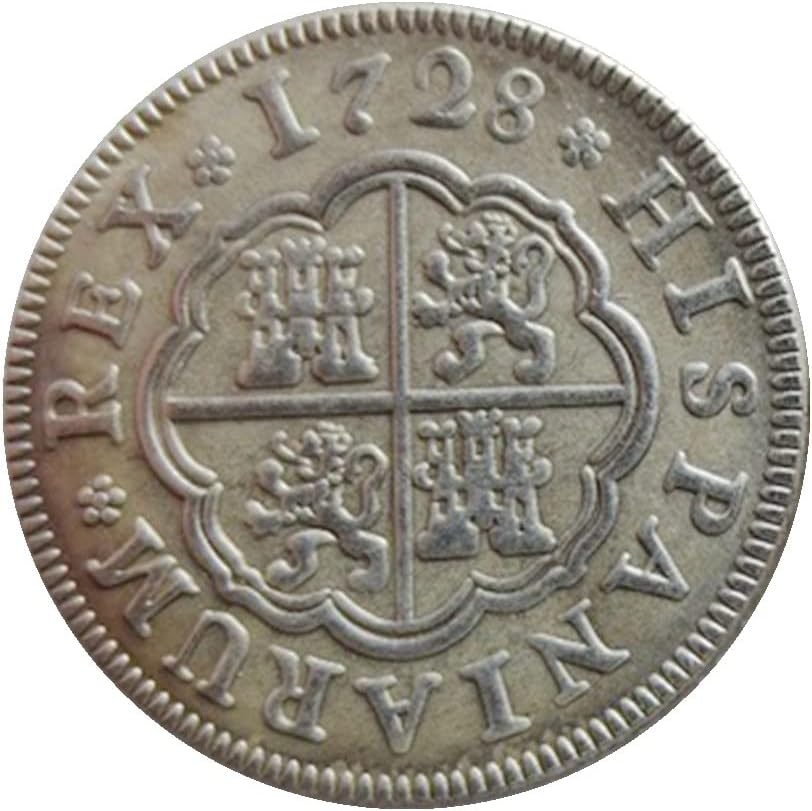 ספרדית 1R דולר כסף 1727, 1728, 1738 מטבעות זיכרון העתק זרים