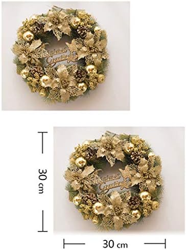 זרי דלת חג המולד של Funpa פרח אוניברסלי פרח פינקונה זר מלא מלאכותי לעיצוב חתונה