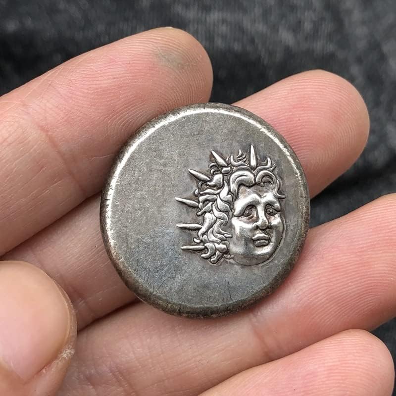 מטבעות יוונים פליז מכסף מלאכות עתיקות מצופות מטבעות זיכרון זרות בגודל לא סדיר סוג 44