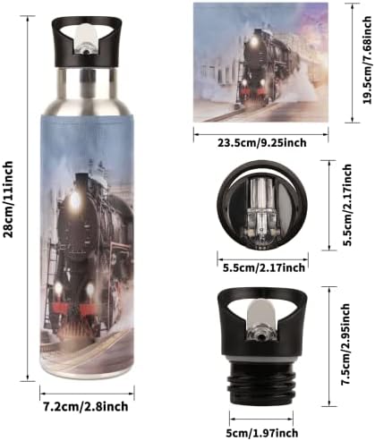 רכבת יציאה משקיעה שקיעה ואקום מבודד בקבוק מים קש 20 אונקיה נירוסטה בקבוק מים ספורט אטום דליפות לספורט