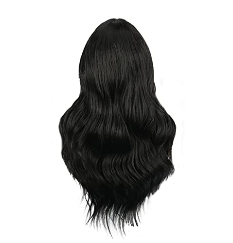 למעלה רמי ארוך שחור גוף גל פאות סינטטי ארוך שיער פאה עבור נשים חום עמיד טבעי שחור צבע החלפת שיער פאה