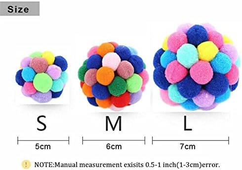 Homesogood 9 יחידות כדורי חיות מחמד כדורים קופצניים צעצועים לעיסה צבעוניים, צעצוע חתלתול אינטראקטיבי