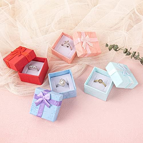 Framendino, 32 חלקים מיני קופסא מתנה סט 4 קופסת תכשיטים צבעונית לתכשיטי תכשיטים טבעת ועגילים קופסת מתנה