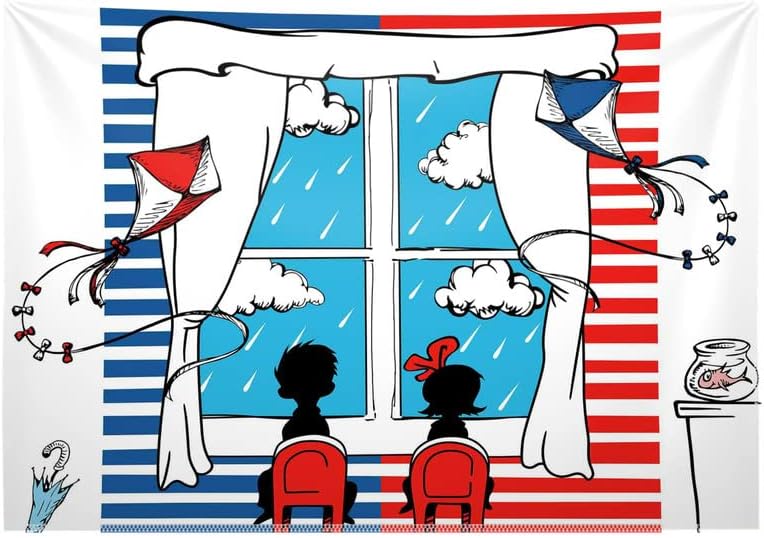 יריוג ' ול 7 * 5 רגל בד קריקטורה חלון עפיפון צילום רקע כחול אדום פסים מין לחשוף רקע יום הולדת קישוטי