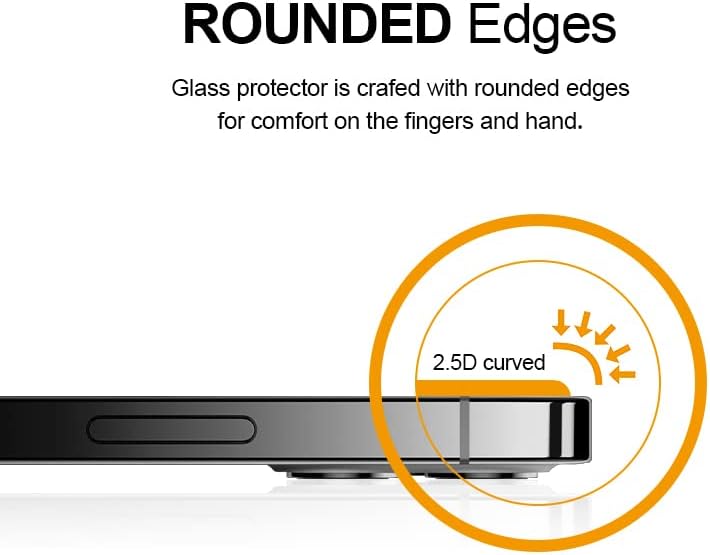 מגן מסך זכוכית מחוסמת סופר-שילדז נגד בוהק המיועד לאייפון 14 פלוס + עדשת מצלמה, אנטי טביעת אצבע, אנטי