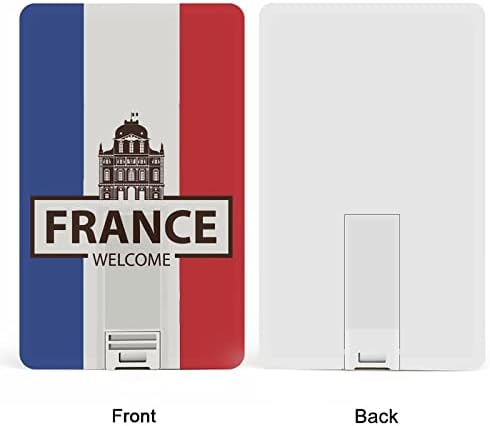 צרפת ברוך הבא כרטיס אשראי USB כונני פלאש בהתאמה אישית מזיכרון מפתח מתנות תאגידיות ומתנות לקידום מכירות